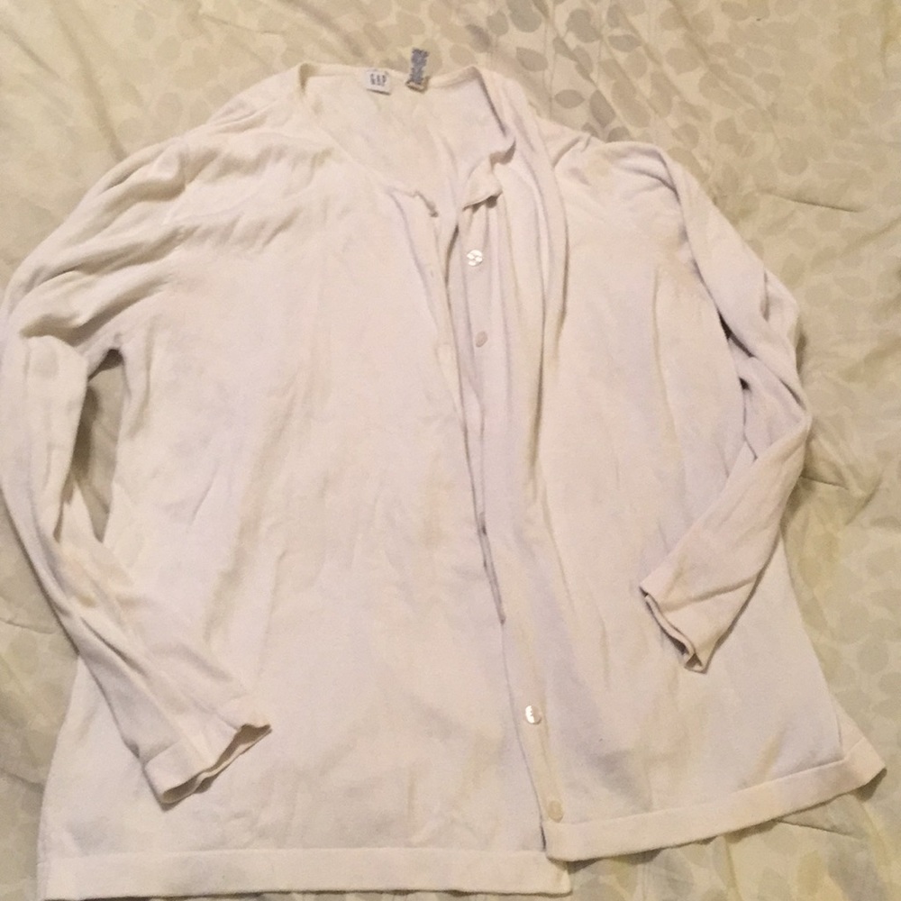 Gap White Cardigan Size XL